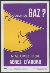 Affiche n° 1468 : « Odeur de gaz ? N’allumez rien… aérez d’abord ».