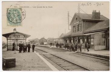 Orchies (Nord), les quais de la gare.