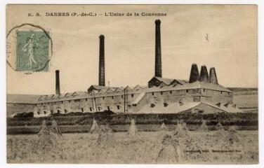 Dannes (Pas-de-Calais), l'usine de la Couronne.