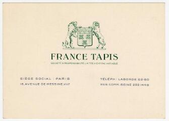 Cartes de visite France Tapis et MFTC.