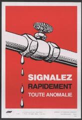 Affiche n° 1560 : « Signalez rapidement toute anomalie ». (rouge)