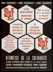 " Kermesse de la solidarité, du 30 novembre au samedi 7 décembre 1974, centre culturel Youri Gagarine, Champigny ".