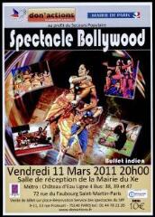 " Spectacle Bollywood, vendredi 11 mars 2011, mairie du Xe, Paris, don'actions ".