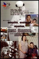 " Respect, dévouement, solidarité. 28e congrès du Secours populaire français, 23-25 novembre 2001, Chalon-sur-Saône ".